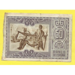 Španělsko. 50 pesetas 1937. PS-564g