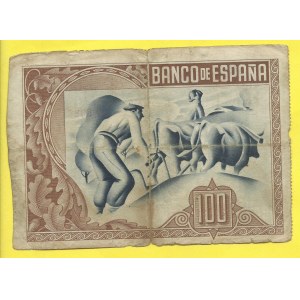 Španělsko. 100 pesetas 1937. PS-565f