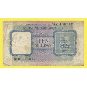 Velká Británie. 10 shilling (1943) pro armádu. Pick-M5. grafity 