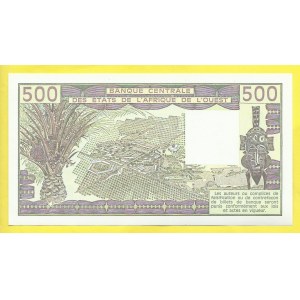 Afrika. Pobřeží Slonoviny. 500 frank 1991. Pick-106Ac