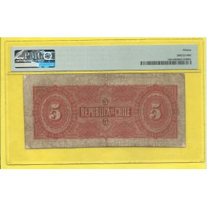 Amerika. Chile. 5 pesos 1914. Pick-19b. PMG 15