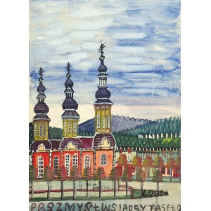 Nikifor KRYNICKI (1895-1968), Kościół z trzema wieżami
