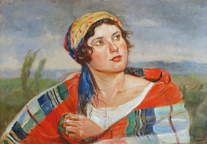 Wincenty WODZINOWSKI (1866-1940), Wiejska dziewczyna, ok. 1920