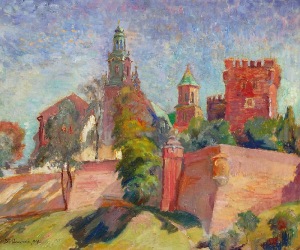 Stanisław PACIOREK (1889-1952), Widok na Wawel, 1945