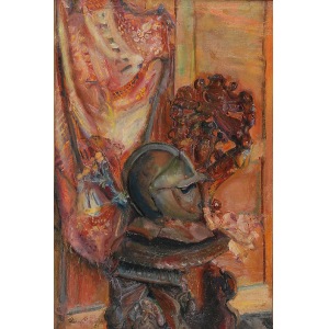 Kasper POCHWALSKI (1899-1971), Martwa natura z hełmem, 1966