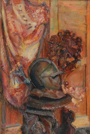 Kasper POCHWALSKI (1899-1971), Martwa natura z hełmem, 1966