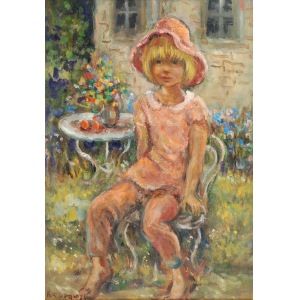Katarzyna LIBROWICZ (1912-1991), Dziewczynka w ogrodzie - Isabelle