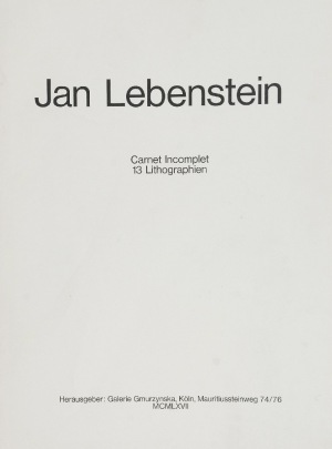 Jan LEBENSTEIN (1930-1999), Teka: Carnet incomplet, 1966