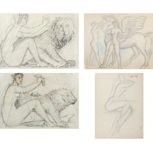 Tadeusz GRONOWSKI (1894-1990), Zestaw 4 rysunków