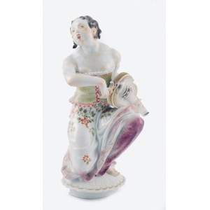 Państwowa Manufaktura Porcelany w Miśni, Grająca na lirze korbowej, z cyklu: Sizilianische Hirtenkapelle