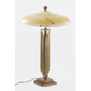 Firma brązownicza BRACI ŁOPIEŃSKICH (czynna od 1865), Lampa gabinetowa w stylu art deco