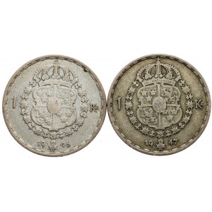 Sweden, 1 Krona 1946, 1947