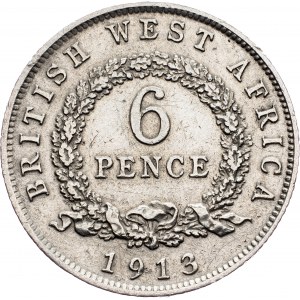 British West Africa, 6 Pence 1913