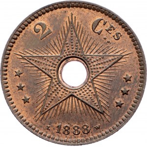 Congo, 2 Centimes 1888