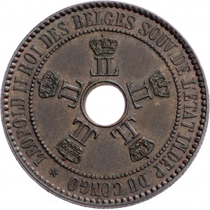 Congo Free State, 5 Centimes 1888