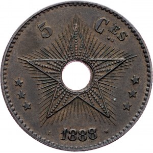 Congo Free State, 5 Centimes 1888
