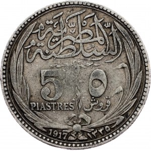 Egypt, 5 Piastres/ 5 Qirsh 1917