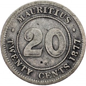 Mauritius, 20 Cents 1877
