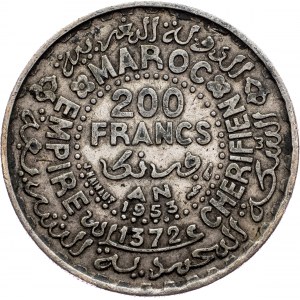 Morocco, 200 Francs 1953