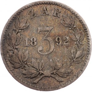 South Africa, 3 Pence 1892