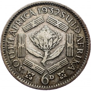 South Africa, 6 Pence 1932