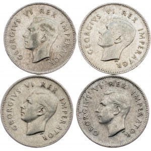 South Africa, 3 Pence 1941, 1942, 1943, 1944