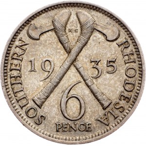 Southern Rhodesia, 6 Pence 1935