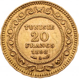 Tunisia, 20 Francs 1898, Paris