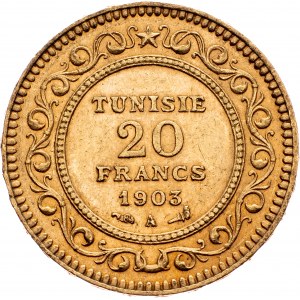 Tunisia, 20 Francs 1903, Paris