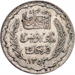 Tunisia, 5 Francs 1935