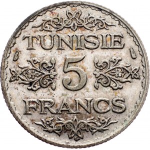 Tunisia, 5 Francs 1935