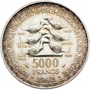 Western African States, 5000 Francs 1982