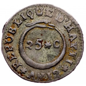 Haiti, 25 Centimes 1815 (AN 12)