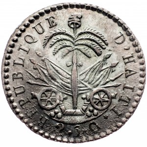 Haiti, 25 Centimes 1827 (AN 24)