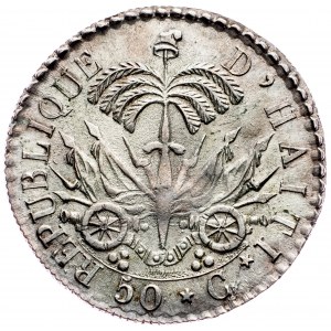 Haiti, 50 Centimes 1828 (AN 25)