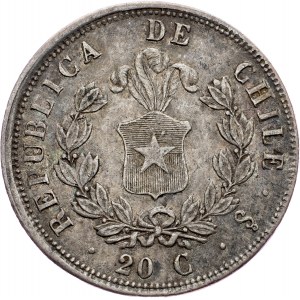 Chile, 20 Centavos 1860