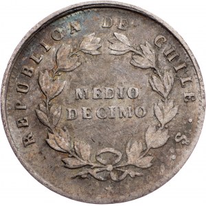 Chile, 1/2 Decimo 1861