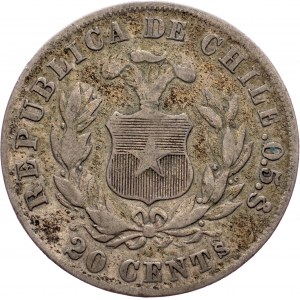 Chile, 20 Centavos 1879