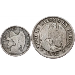 Chile, 10 Centavos, 20 Centavos 1913, 1892