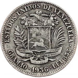 Venezuela, 2 Bolívares 1936