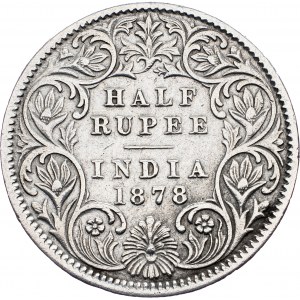 British India, 1/2 Rupee 1878