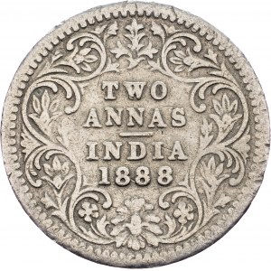 British India, 2 Annas 1888