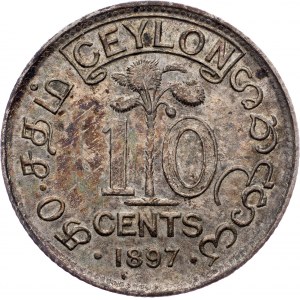 Ceylon, 10 Cents 1897