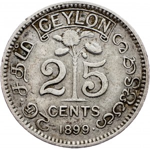 Ceylon, 25 Cents 1899