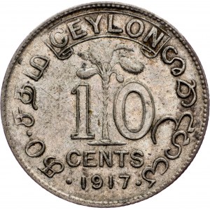 Ceylon, 10 Cents 1917
