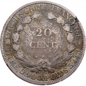 French Cochinchina, 20 Centimes 1879