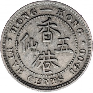 Hong Kong, 5 Cents 1900