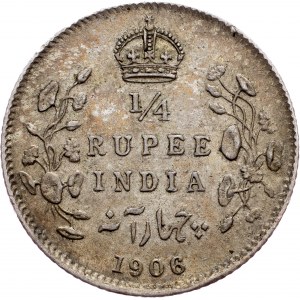 India - British, 1/4 Rupee 1906