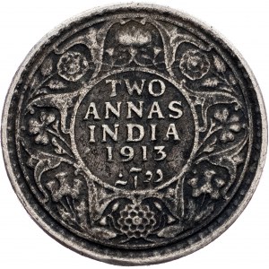 India - British, 2 Annas 1913