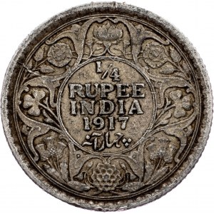India - British, 1/4 Rupee 1917